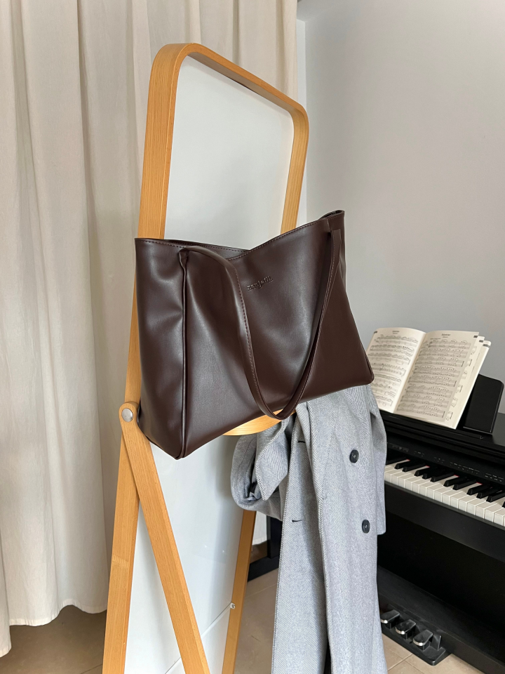 MEGAN Kahve Suni Deri Shopper Çanta