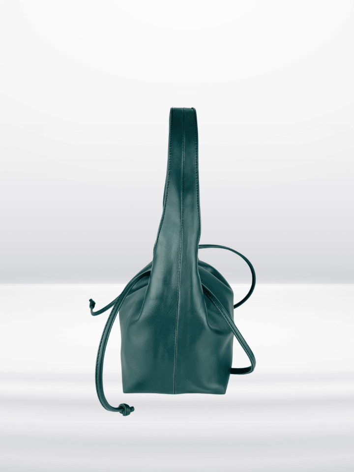 MUVA Büzgülü Omuz ve El Çantası Petrol Yeşili (Outlet)