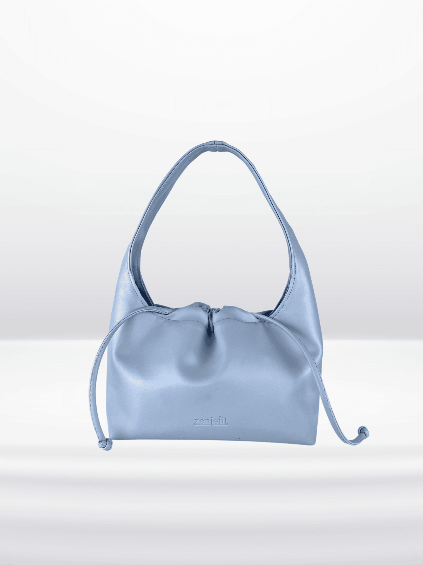 MUVA Büzgülü Omuz ve El Çantası Mavi (Outlet)