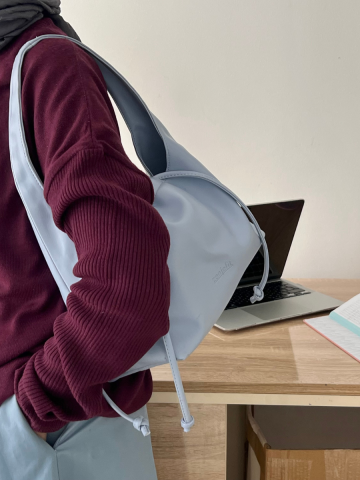 MUVA Büzgülü Omuz ve El Çantası Mavi (Outlet)