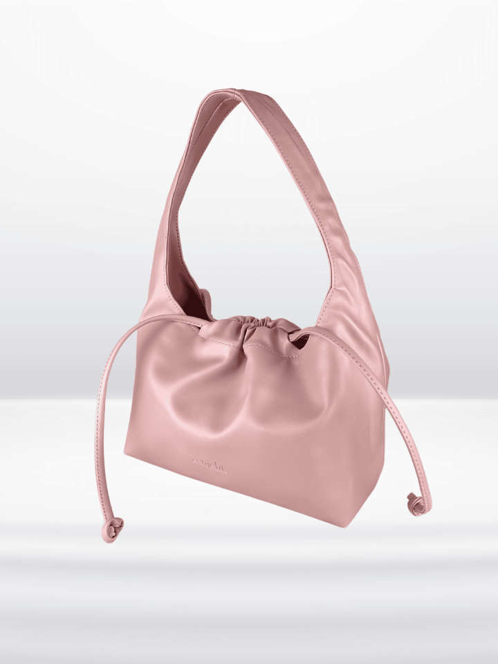 MUVA Büzgülü Omuz ve El Çantası Pembe