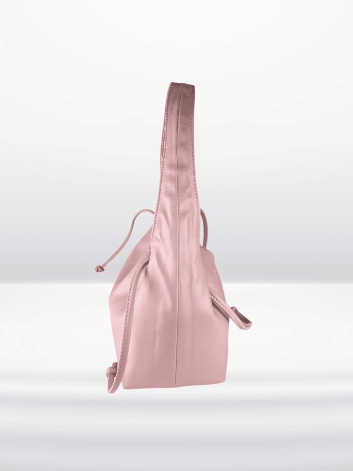 MUVA Büzgülü Omuz ve El Çantası Pembe