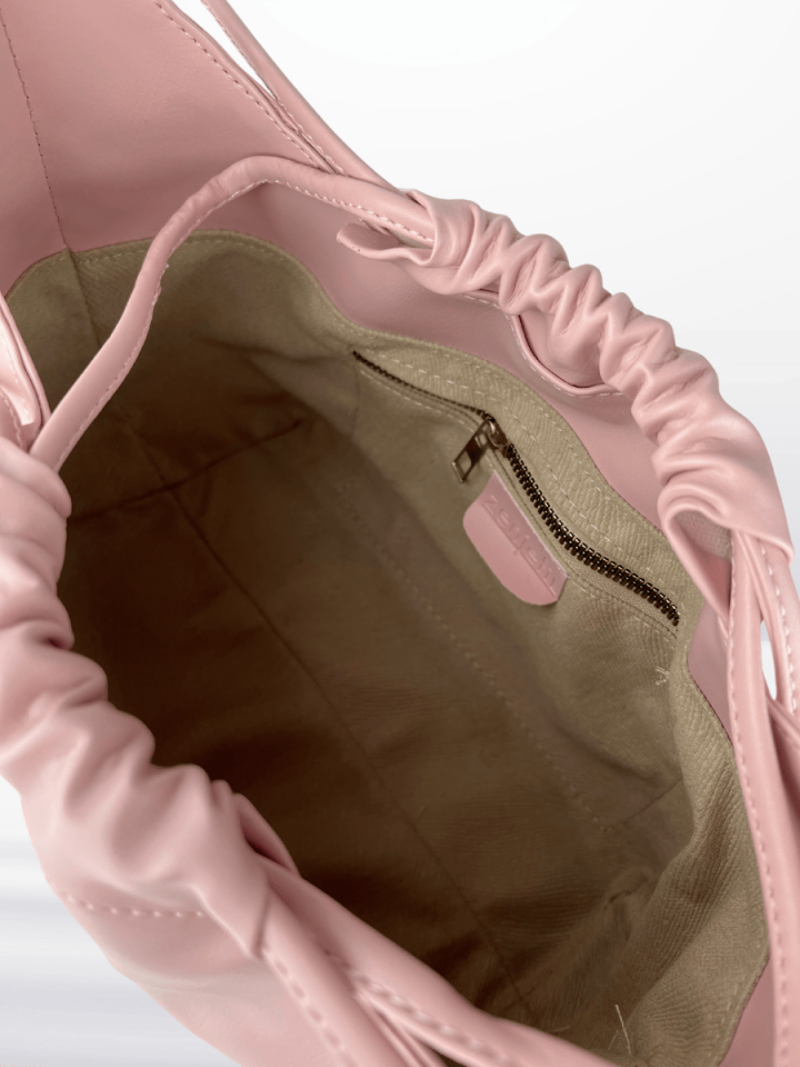 MUVA Büzgülü Omuz ve El Çantası Pembe