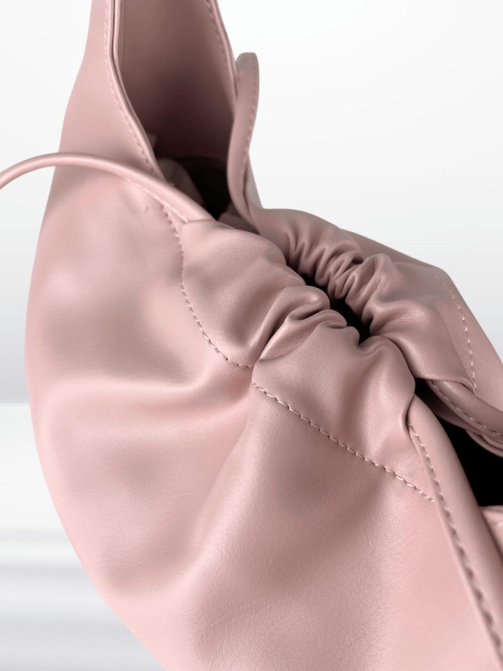 MUVA Büzgülü Omuz ve El Çantası Pembe