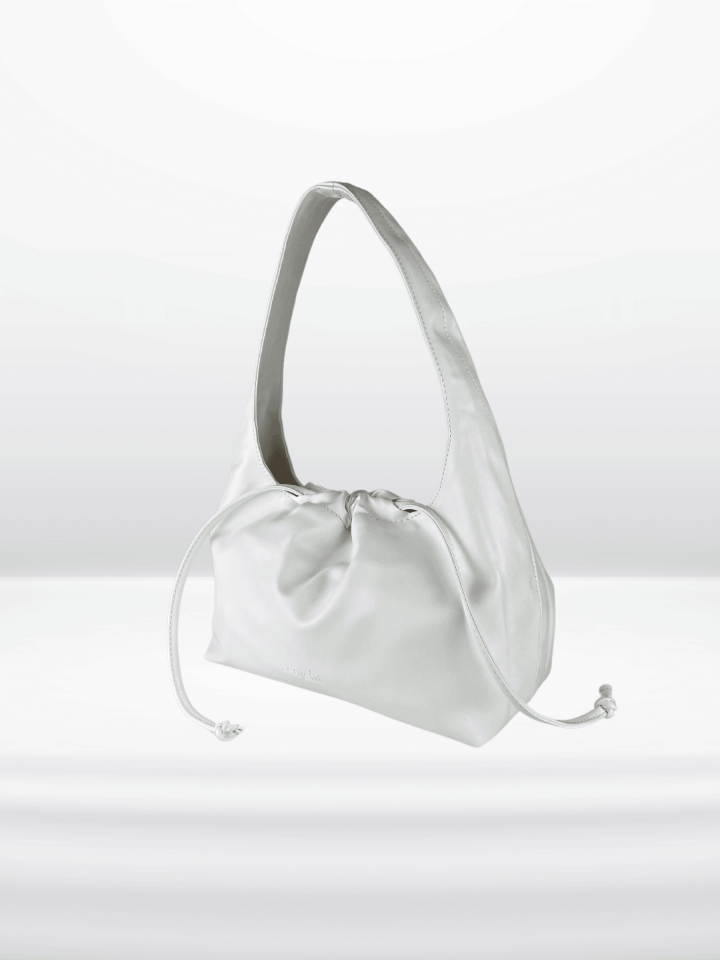 MUVA Büzgülü Omuz ve El Çantası Beyaz (Outlet)