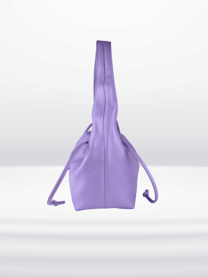 MUVA Büzgülü Omuz ve El Çantası Lila (Outlet)