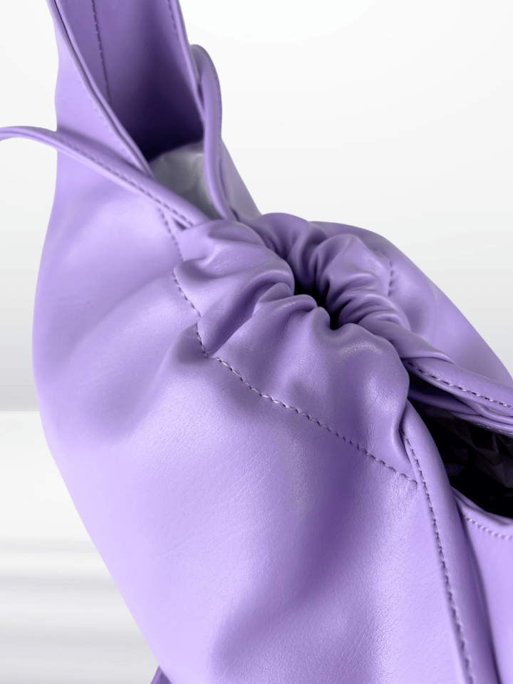 MUVA Büzgülü Omuz ve El Çantası Lila (Outlet)