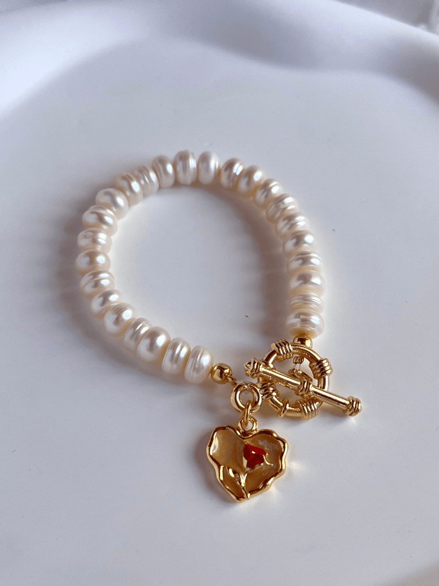 Rose Love Gerçek İnci Bileklik