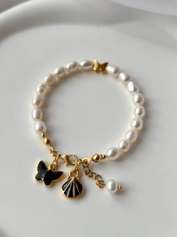 Butterfly Gerçek İnci Bileklik