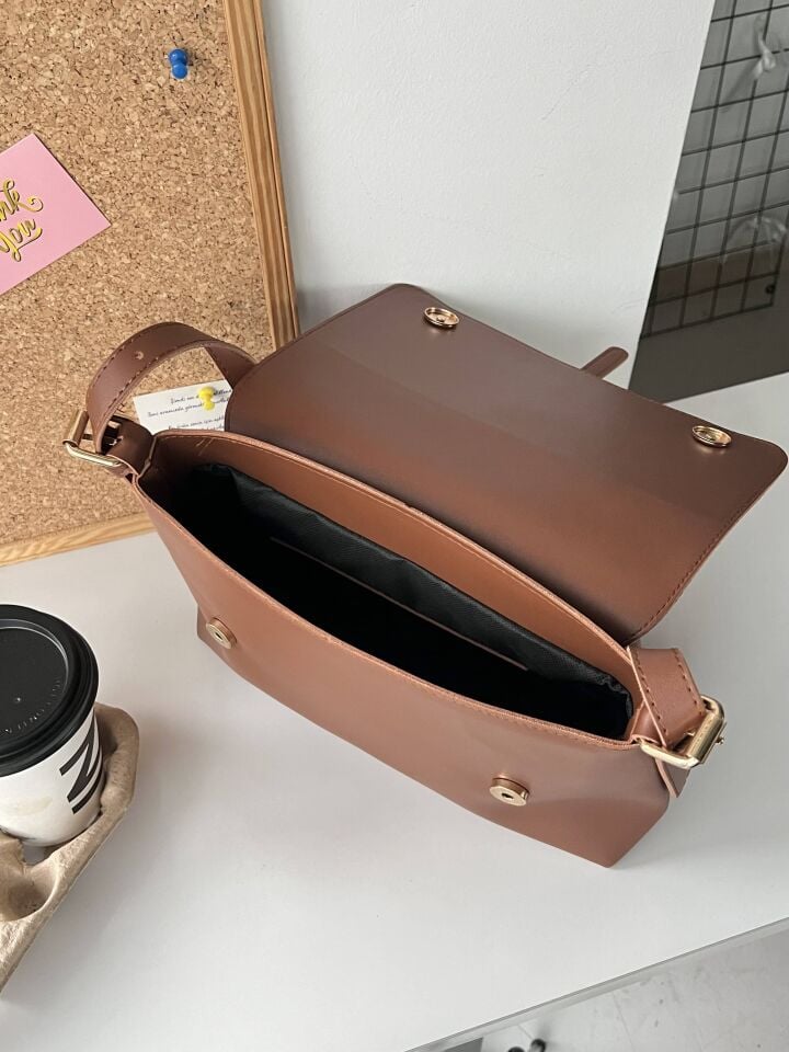 Senna Taba Kemer Detaylı Kapaklı El ve Omuz Çantası