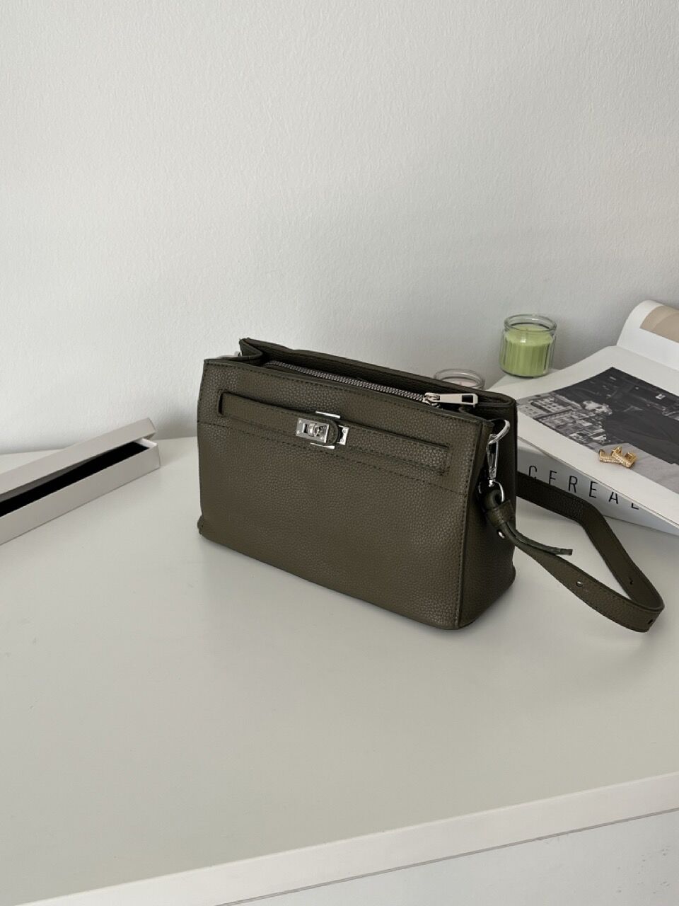 Tracy Aksesuar Detaylı Haki Çapraz Çanta