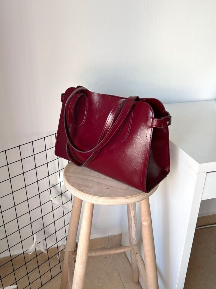 Clara Bordo Yavrulu Geniş Kol Çantası