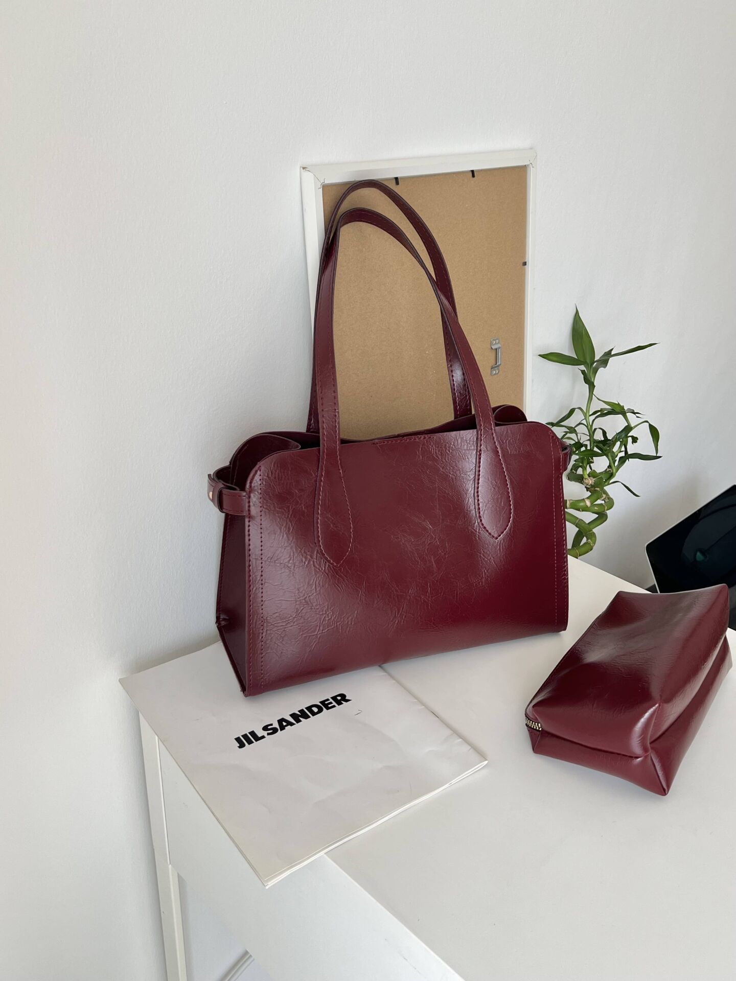 Clara Bordo Yavrulu Geniş Kol Çantası