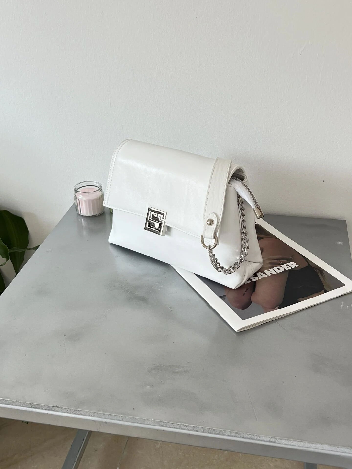 Asiwa Beyaz Zincir Askılı Kadın Çanta